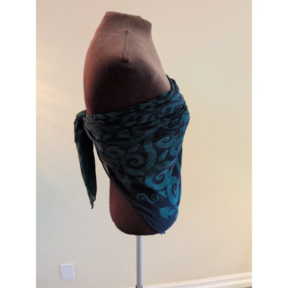 Vintage Georgiou 100% Silk Paisley Scarf 45x45”  Swirl Pattern Large Wrap / Top